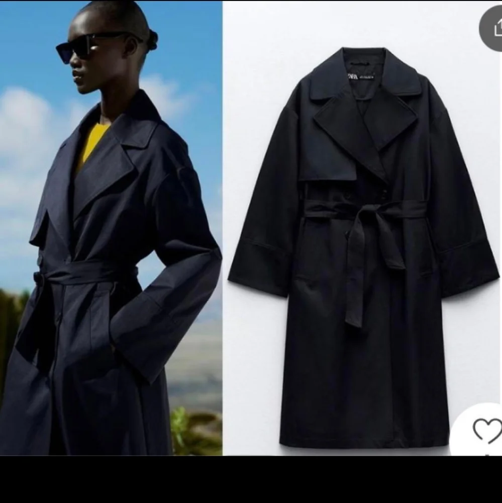 DOUBLE BREASTED TRENCH COAT WITH BELT SIZE XS - Picture 9 of 10